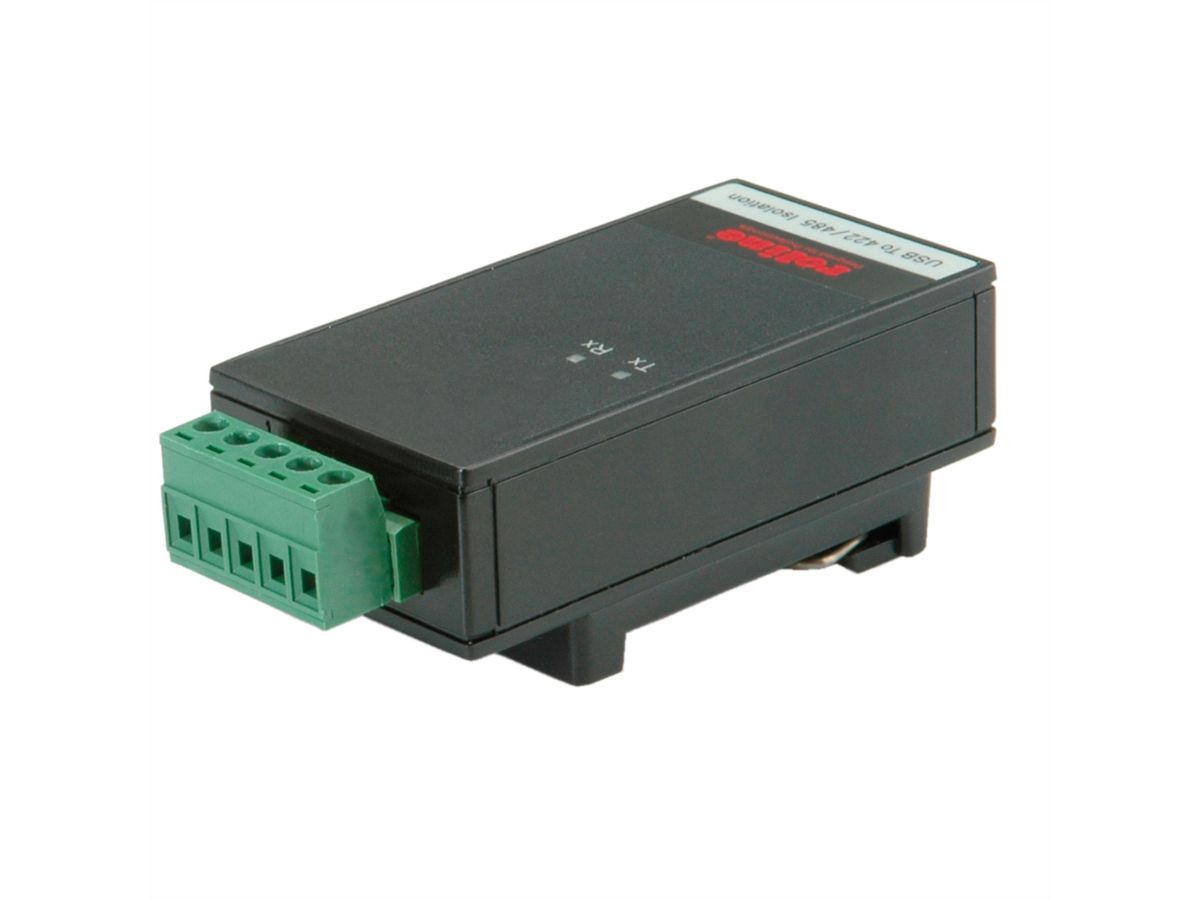 ROLINE USB 2.0 nach RS422/485 Adapter für DIN Hutschiene