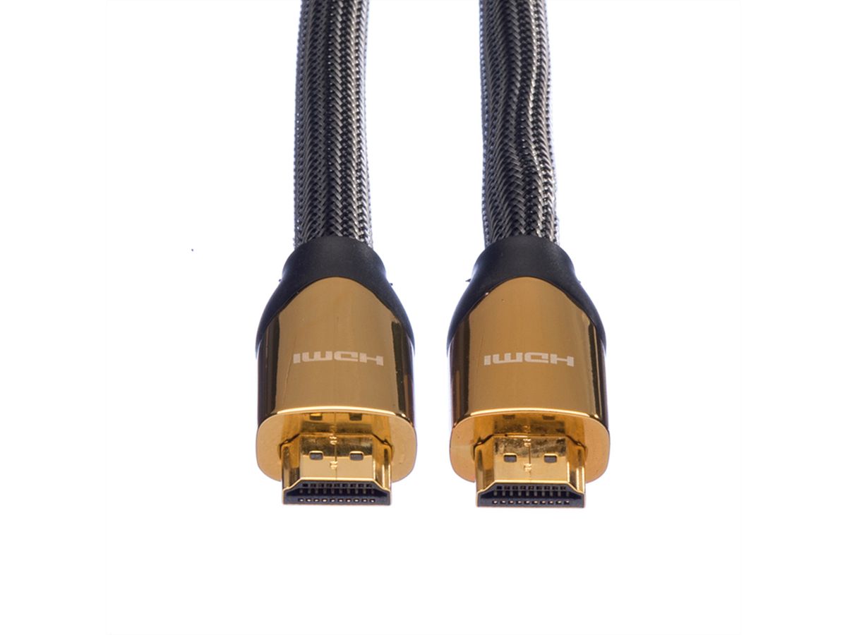 ROLINE PREMIUM Câble HDMI Ultra HD avec Ethernet, 4K, M/M, noir, 2 m