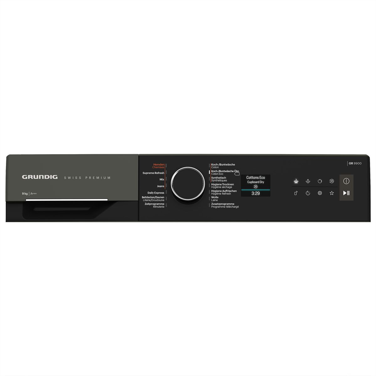 Grundig Wäschetrockner GTR9100, 9kg, A+++, manhattan gray