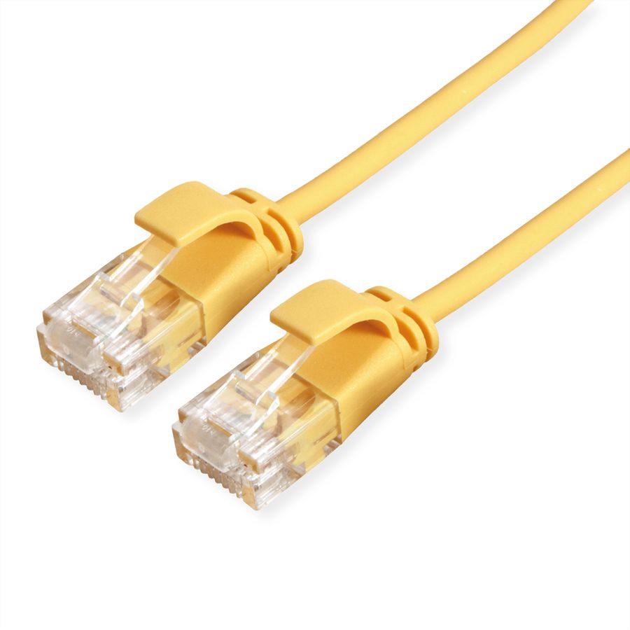 ROLINE Cordon Data Center UTP Cat.6A (Classe EA), LSOH, slim, jaune, 5 m