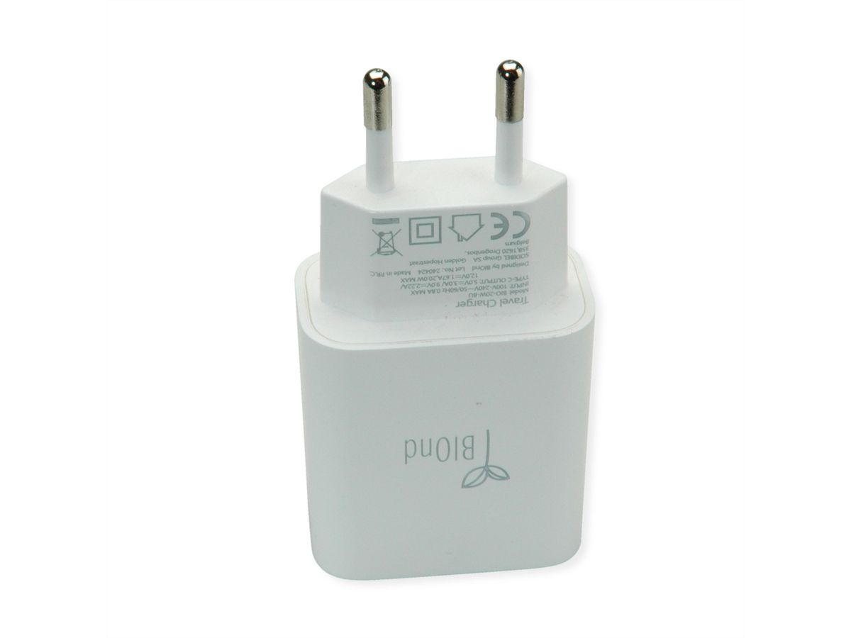 BIOnd Chargeur de voyage 20W PD USB-C Bulk