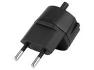 Steffen FIX Adapter DE/CH, CEE7/17 T11 2-polig dezentral schwarz