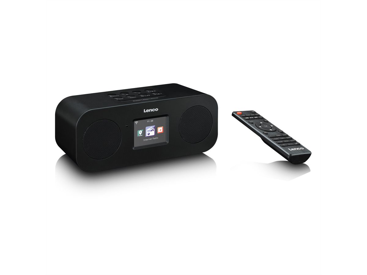 Lenco Internetradio DAB+ DIR-121BK, Color Display 2,4", WLAN