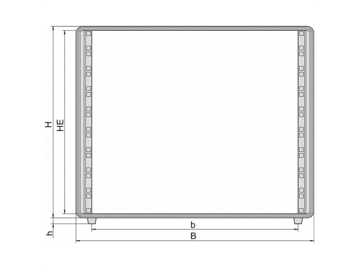 SCHROFF 19"-Gehäuse 12 HE, Aluminium - COMPTEC GEHAEUSE 12HE 600T