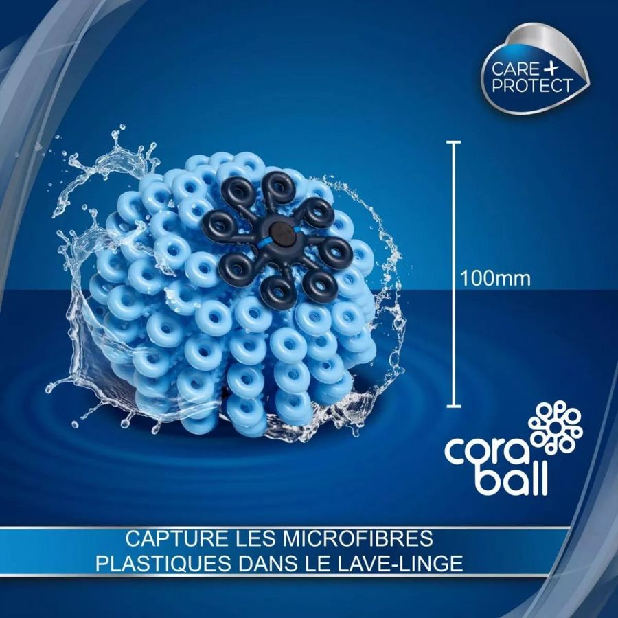 Care+ Protect Cora Ball/Microfiber Ball, réduit l'encrassement des microfibres