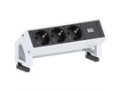 BACHMANN DESK2 3x contact de protection GST18, Chargeur USB 30W 1xABD 0,2m GST18, blanc