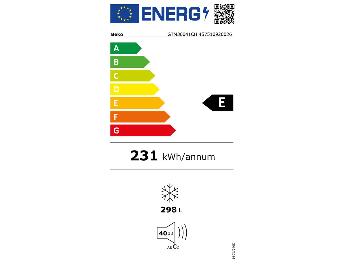 Beko congélateur horizontal HSA37540CHN