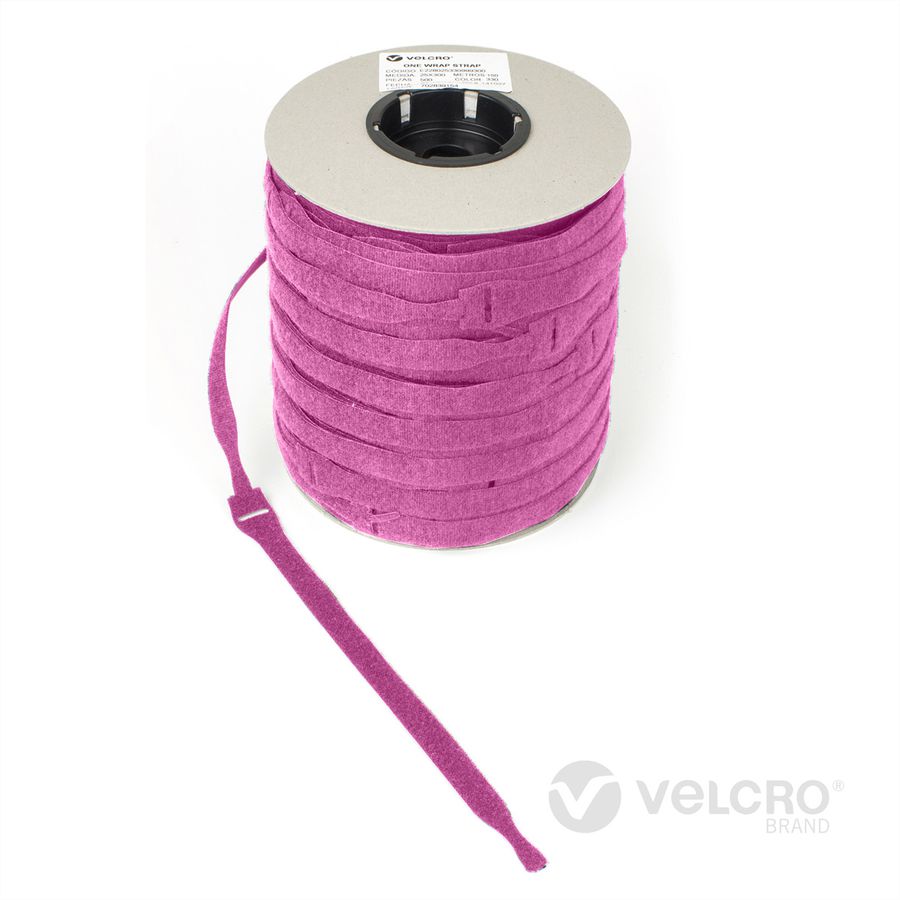 VELCRO® One Wrap® Strap 20mm x 330mm, 750 pièces, rose
