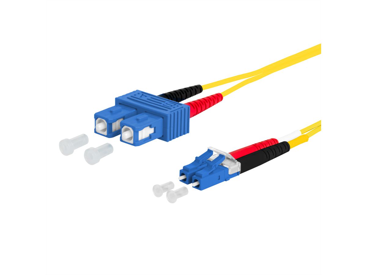 METZ CONNECT OpDAT cordon de brassage, SC-D/LC-D OS2, 1 m