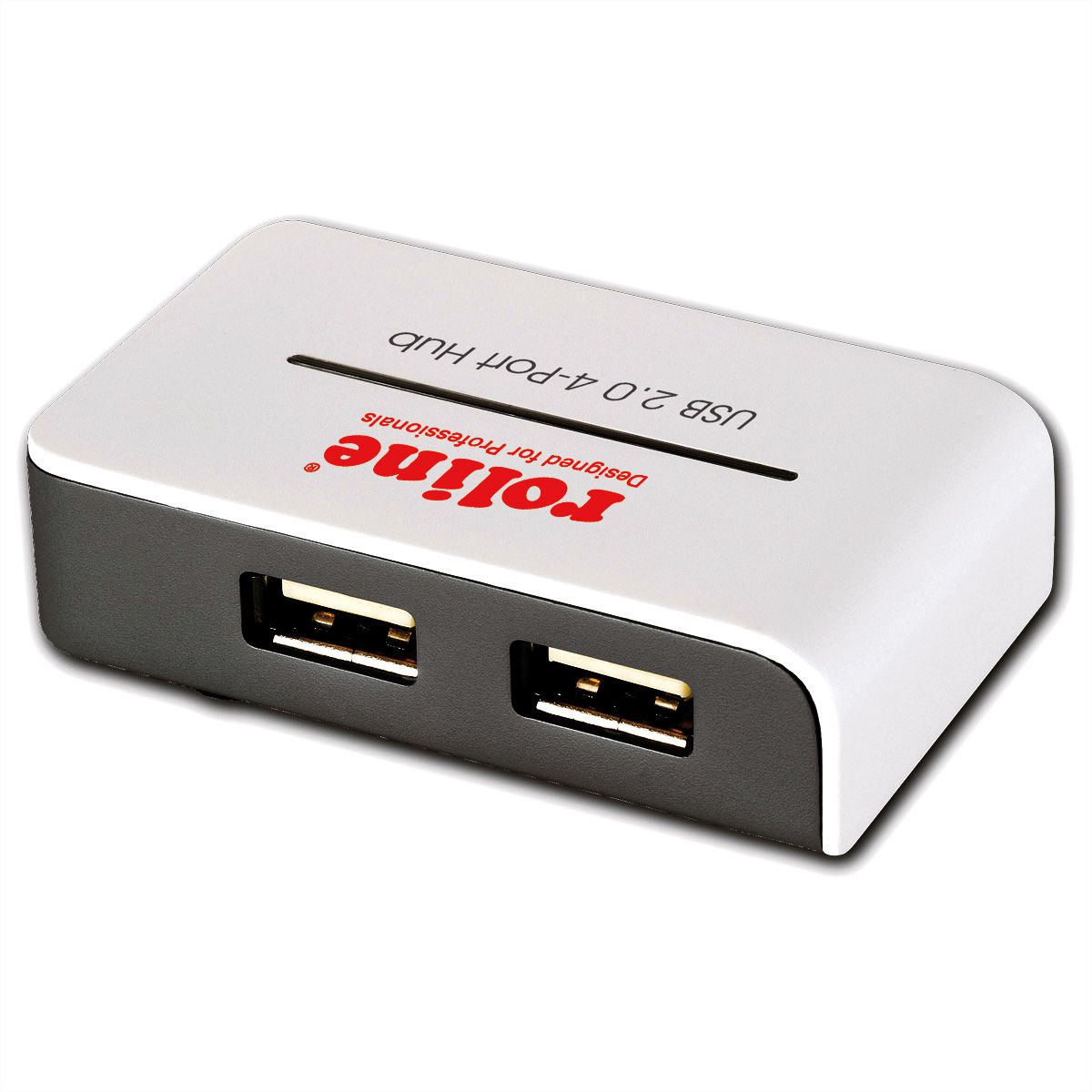 ROLINE USB 2.0 Hub "Black and White", 4 Ports, mit Netzteil