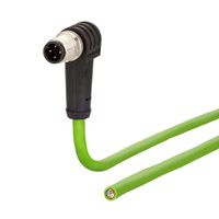 METZ CONNECT Anschlussleitung M12 Stecker 4-polig D-kodiert, gewinkelt, 1 m