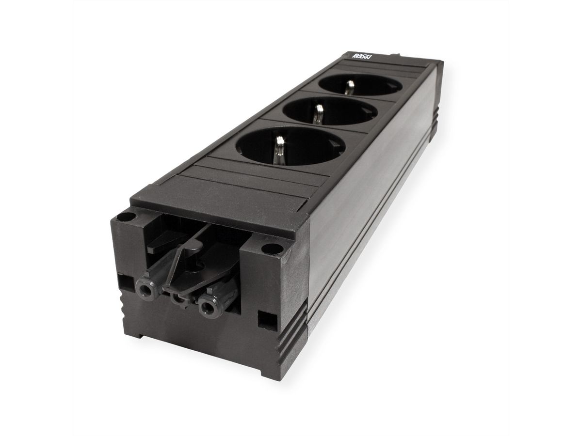 BACHMANN STEP BASE 3xCEE7/3 GST18, sur BN2000 PDU câble de 2m, noir