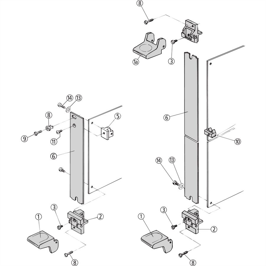 SCHROFF Aushebegriff in Tastenform 1 - AUSHEBEGRIFF FORM 1 OB..GRAU