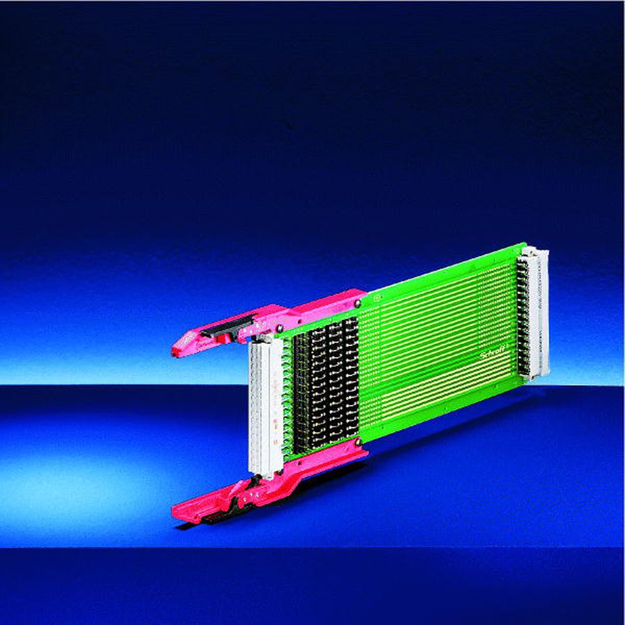 Adaptateur d'essai SCHROFF pour connecteur DIN type F, 3 U, 220 mm, U/I