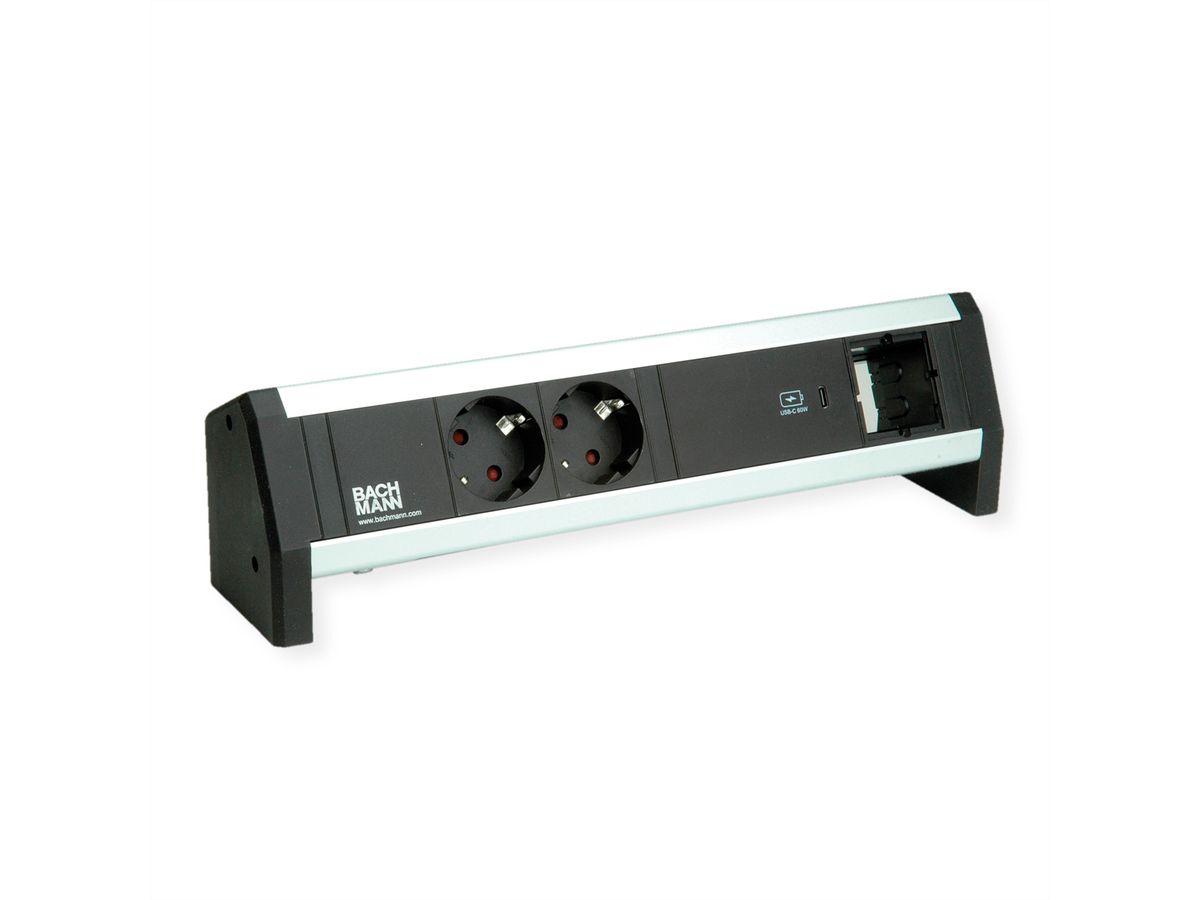 BACHMANN DESK 2x contact de protection USB C