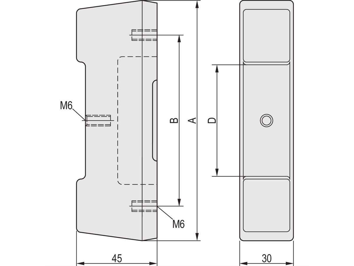 Pied arrière CompacPRO SCHROFF, 3 U, augmenté 45 mm