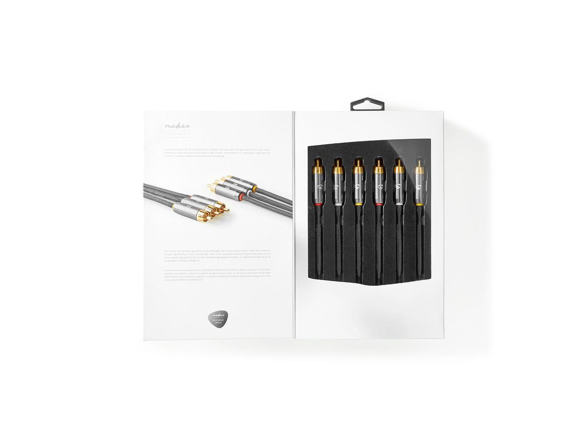 Nedis Composite-Videokabel 3x Cinch ST/ST, 2 m