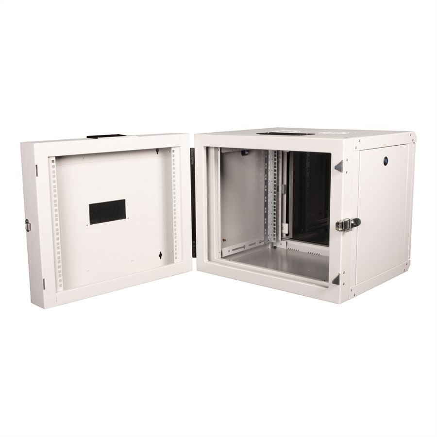 ROLINE 19-Zoll Wandgehäuse Pro 9 HE, 600x600 BxT zweiteilig schwenkbar grau