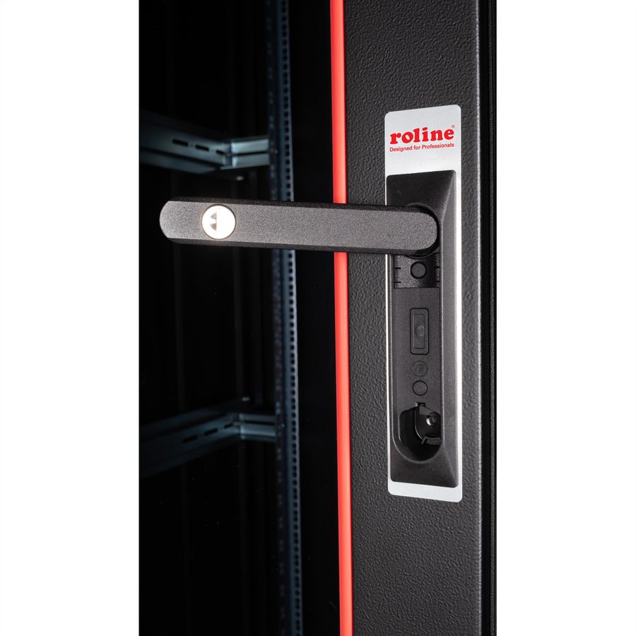 ROLINE 19-Zoll Netzwerkschrank Pro 42 HE, 800x1000 BxT Glastür schwarz