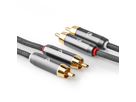 Nedis Stereo-Audiokabel, 2x Cinch, ST/ST, grau, 2 m