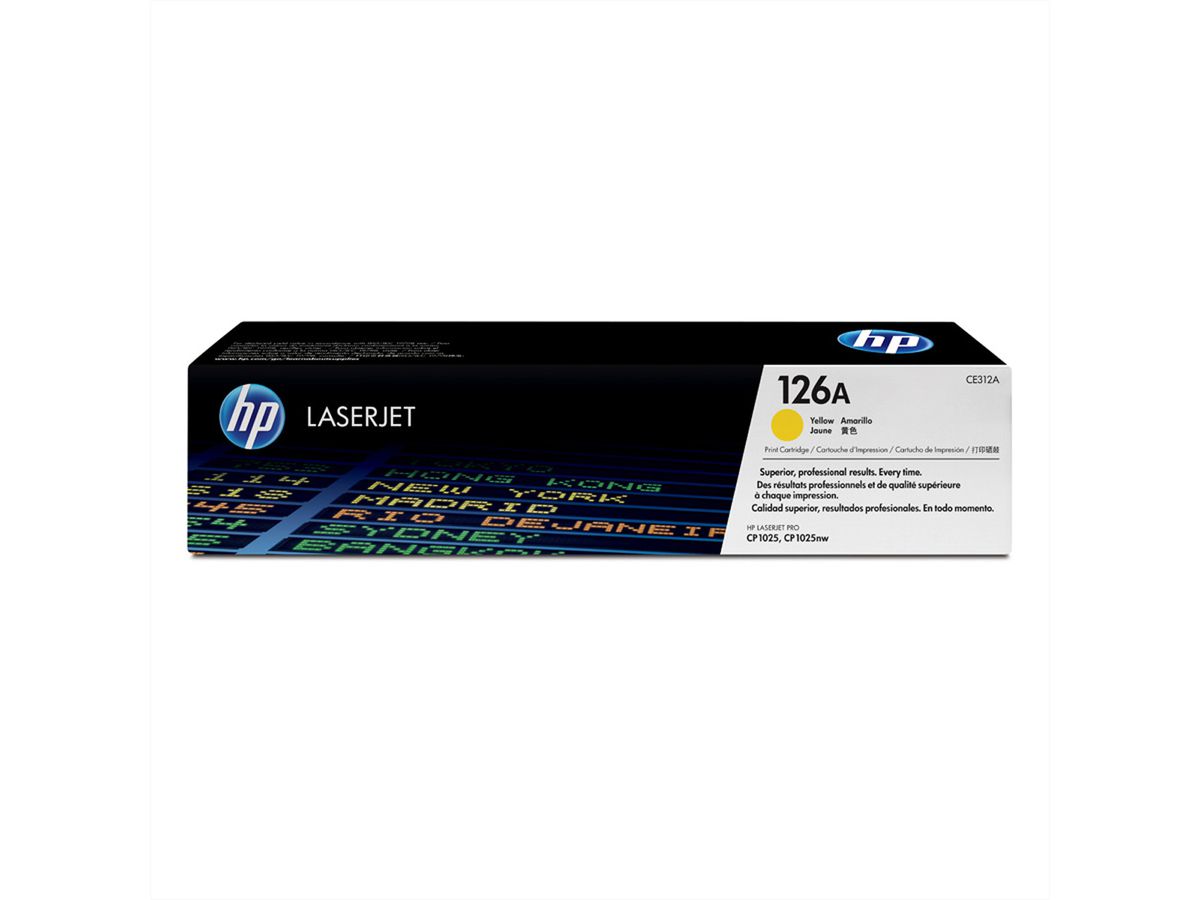 HP CE312A, Color LaserJet jaune, Nr. 126A, 1.000 p.