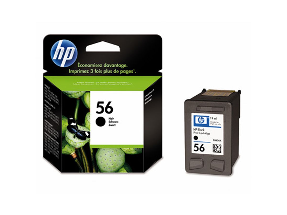 HP C6656AE, No.56 Cartouche noire 19ml