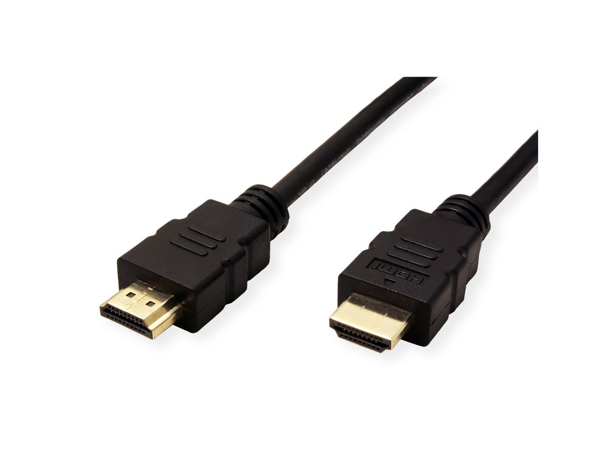 ROLINE HDMI High Speed Kabel mit Ethernet, TPE, schwarz, 7,5 m