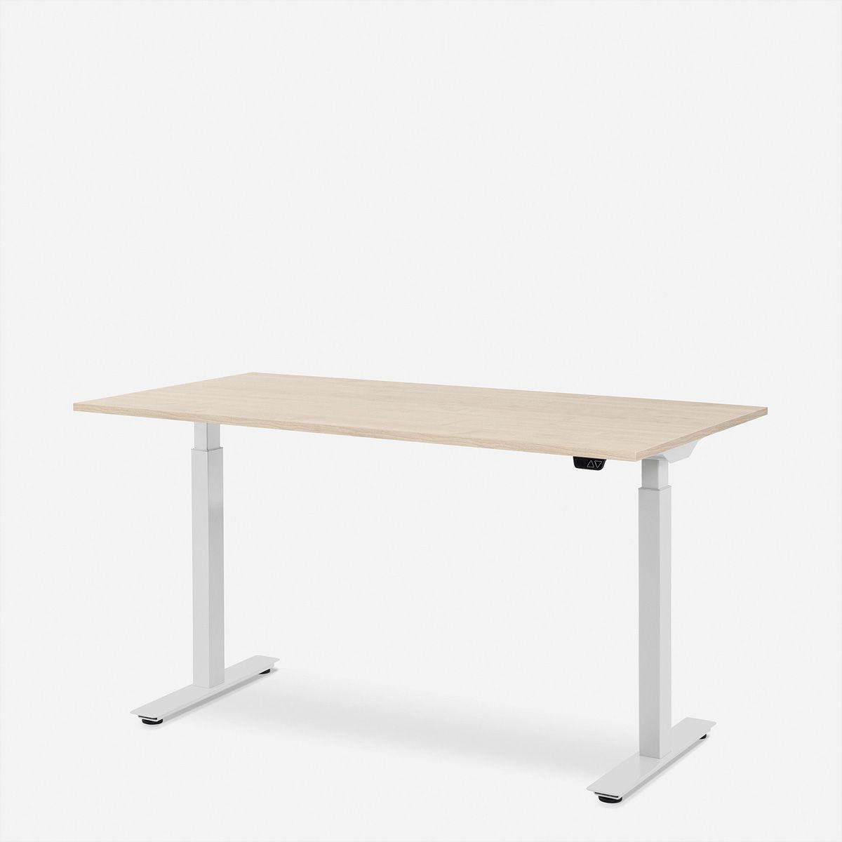 WRK21 Schreibtisch Smart 120 x 80 cm, Höhenverstellbar, Mandal Ahorn / Weiss