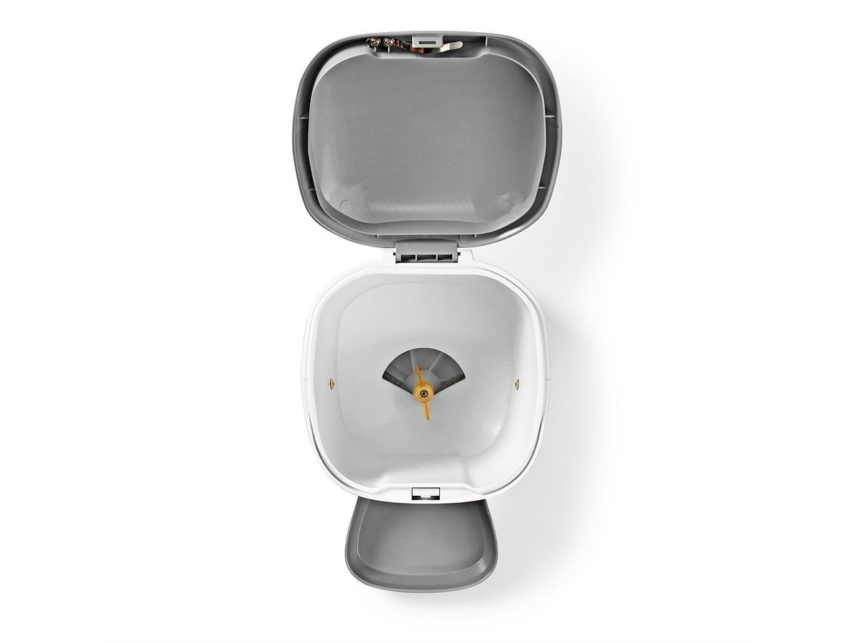 Distributeur de nourriture Nedis SmartLife Wi-Fi 3,7 l pour chiens et chats, Android™ / IOS, Blanc, Gris
