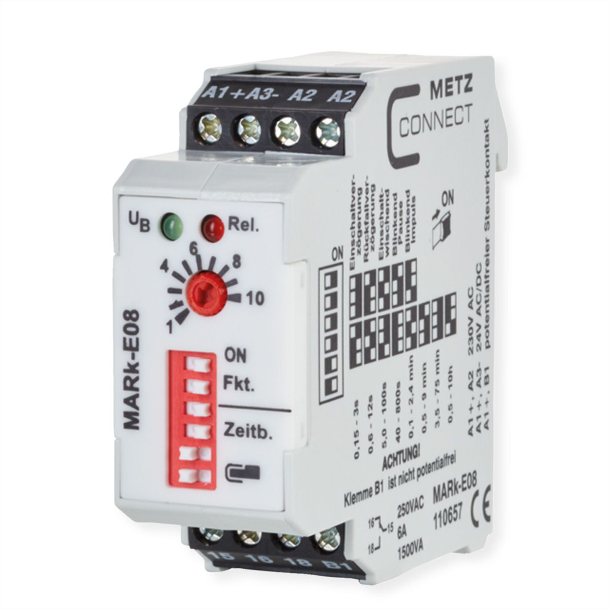 METZ CONNECT MARk-E08 230 V AC, 24 V AC/DC Zeitrelais