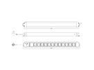 BACHMANN Prise multiple, 12x, aluminium, 1,75 m