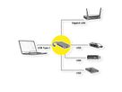 VALUE Convertisseur USB-C - Gigabit Ethernet + Hub