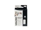 VELCRO® Bandes 50x100mm x 2 blanches, crochets&velours autocollants extra fort