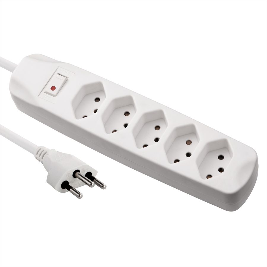 BLANK Multiprise, 5xT13, avec interrupteur, blanc