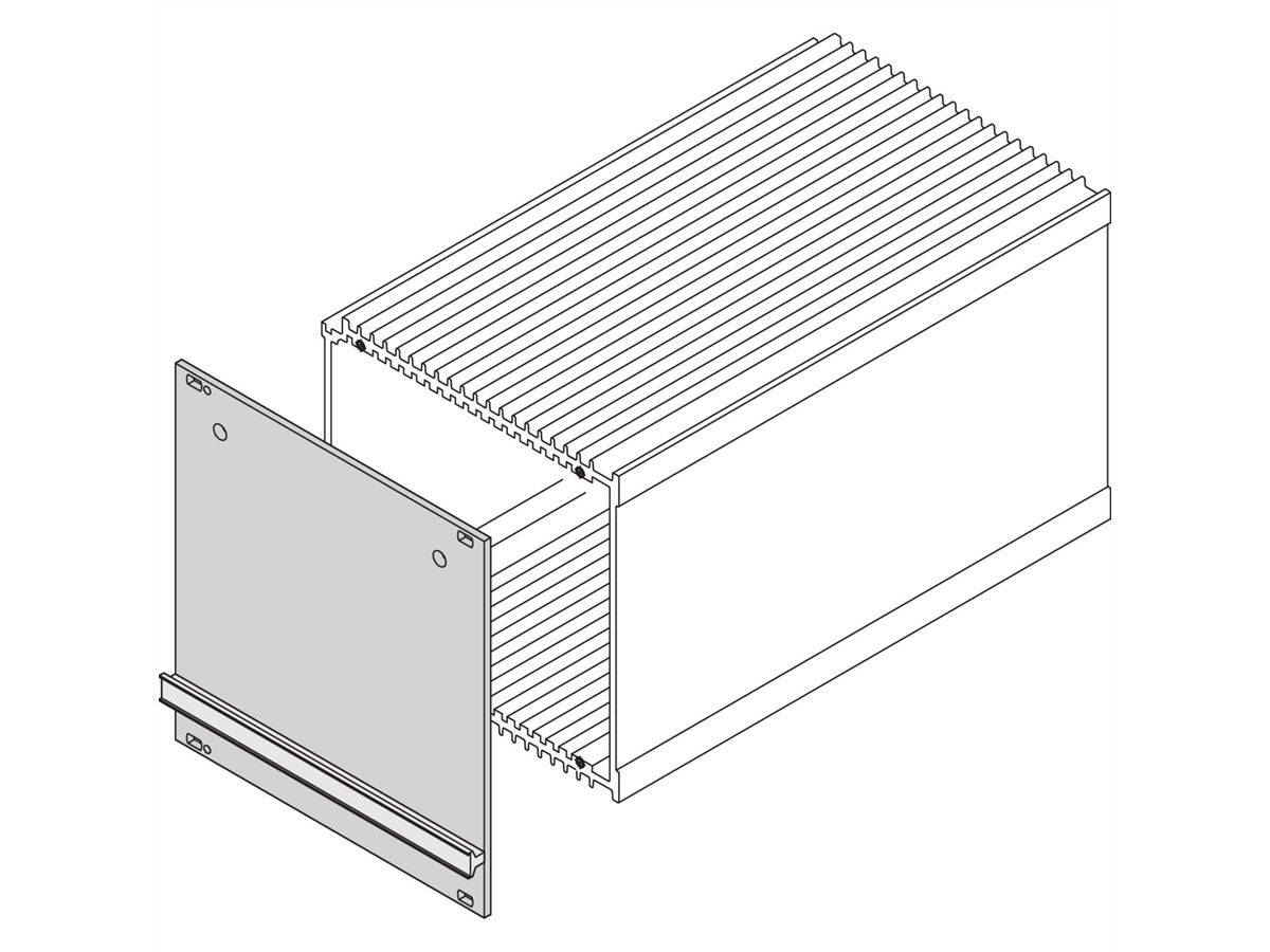 SCHROFF HF Frame Type Plug-In Unit Face avant, 3 U, 14HP, 2,5 mm, alu, anodisé avant, conducteur arrière