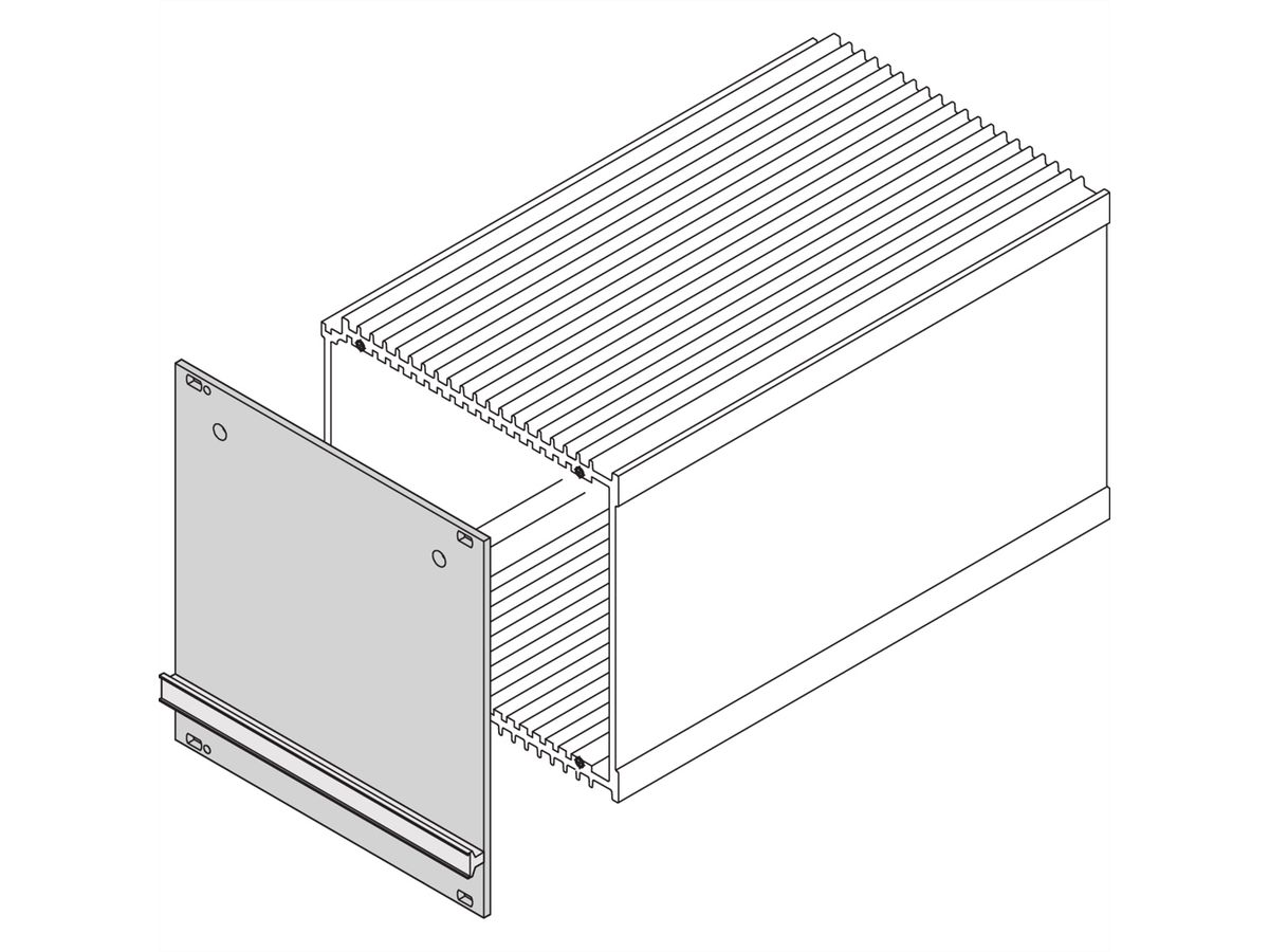 SCHROFF Frontplatte mit Griff - FRONTPLATTE M.GRIFF 3HE 14TE