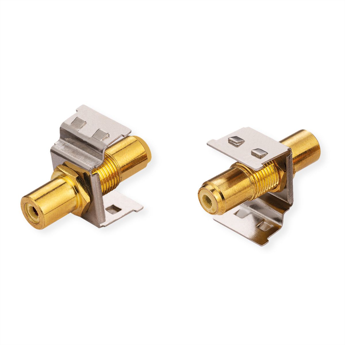 ROLINE RCA-Keystone-Kupplung, Metall, gelb