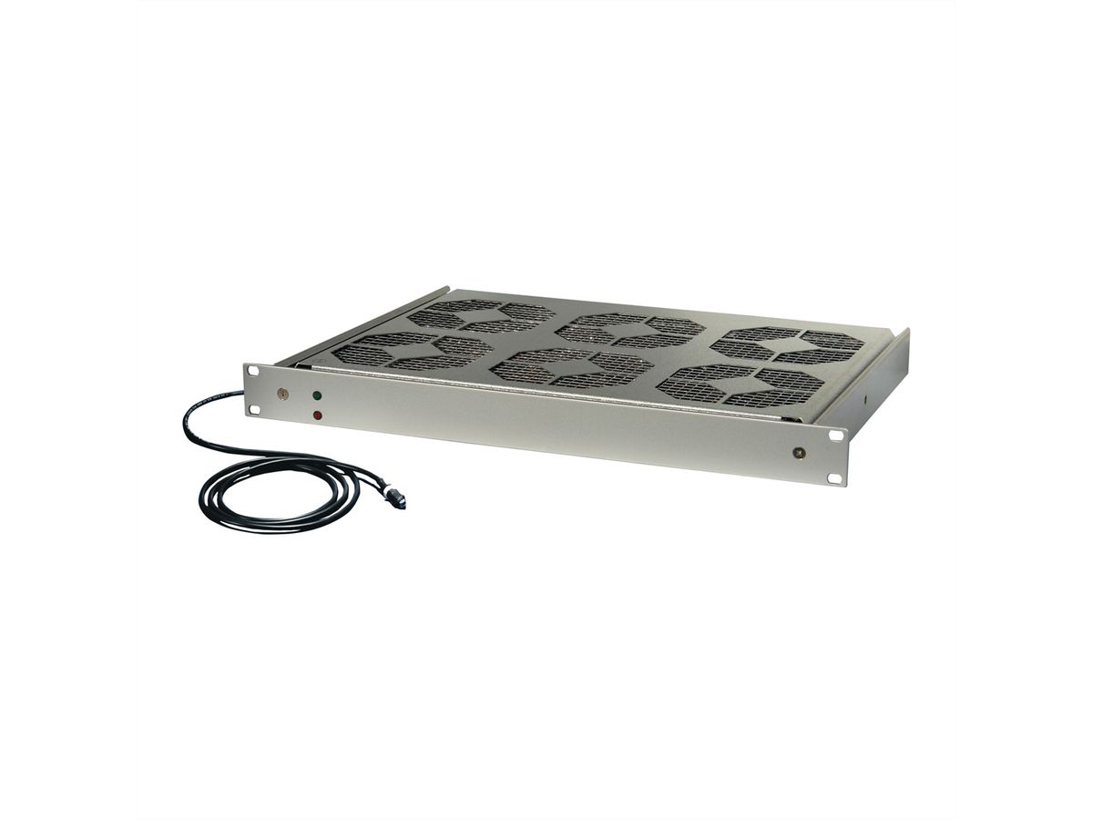 SCHROFF 19" Umlüfter, 6 Ventilatoren, 1 HE, 24 VDC, drehzahlgeregelt und funktionsüberwacht