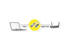 VALUE USB 3.2 Gen 2 Typ C zu Gigabit Ethernet Konverterkabel, schwarz, 2 m