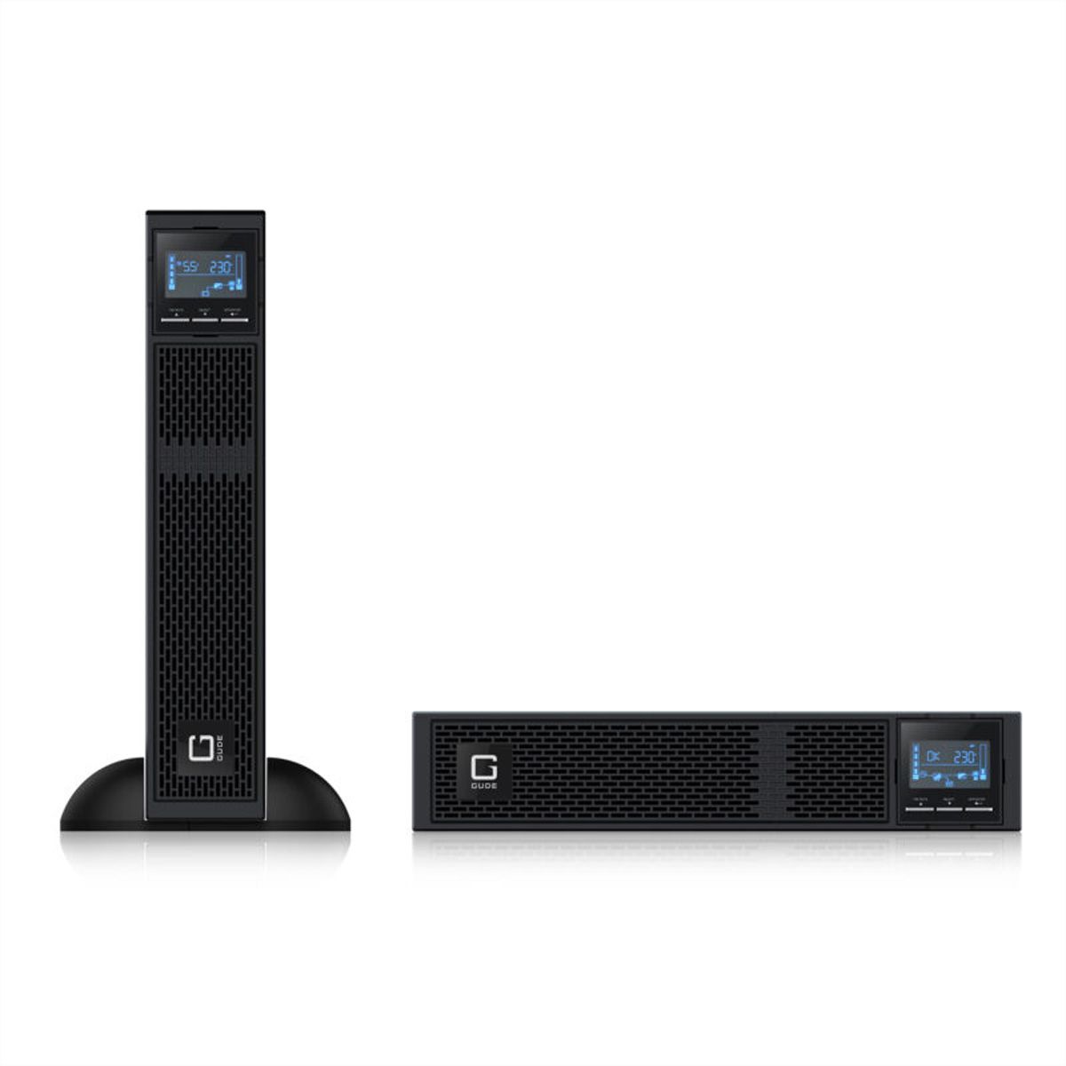 GUDE EPB 8810-1 USV 1000VA UPS Backup Tower/RM, schwarz