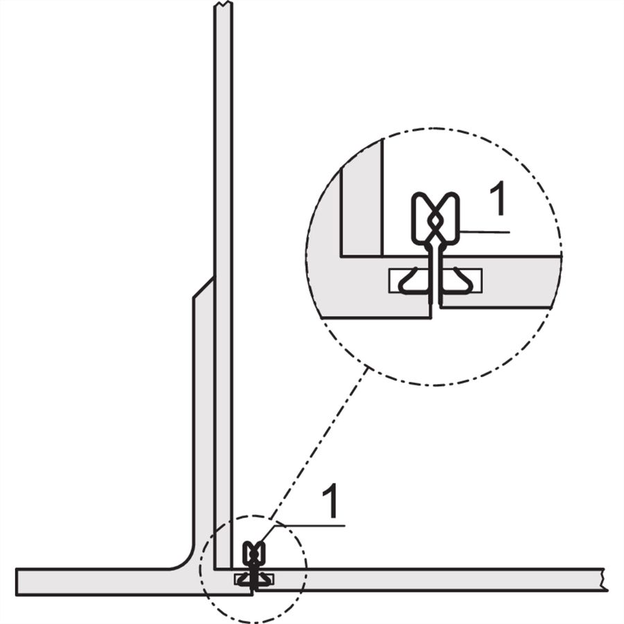 SCHROFF EMC-Schirmung zwischen Frontplatte und Seitenwand (vertiefter Einbau), für Edelstahldichtung