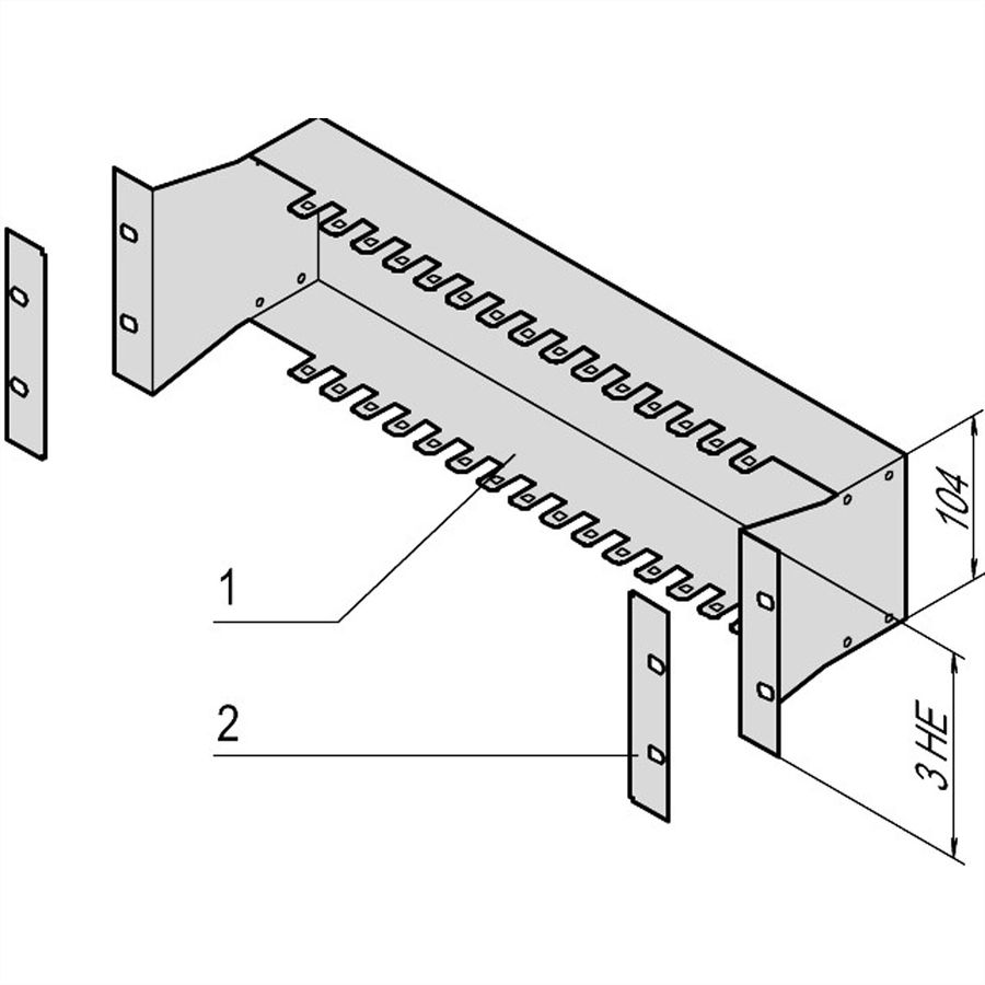 SCHROFF Rail de montage pour LSA PLUS