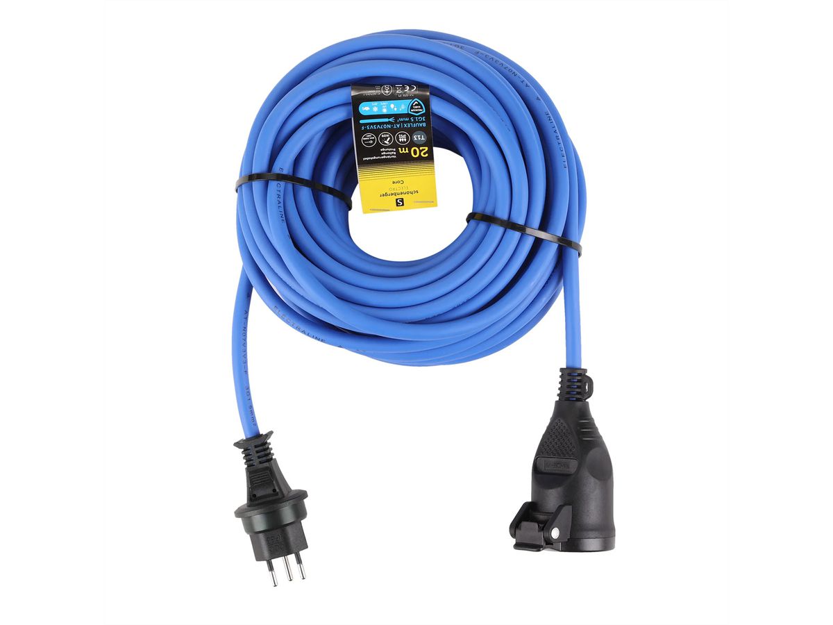 Câble de rallonge T13 IP55 , 20 m BAUFLEX N07V3V3-F 3G1,5 mm2