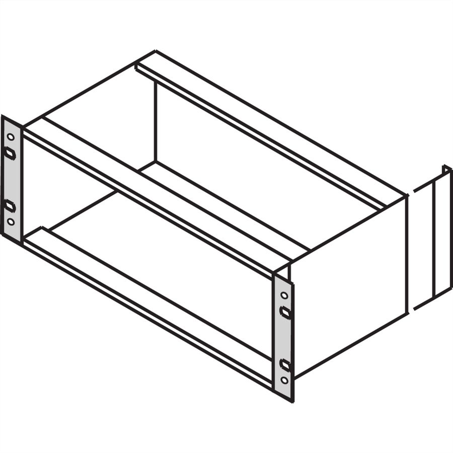 SCHROFF 19"-Winkel Typ F mit / ohne Grifflöcher für Textildichtung - 19"WINKEL 4HE M.GR. 2STK