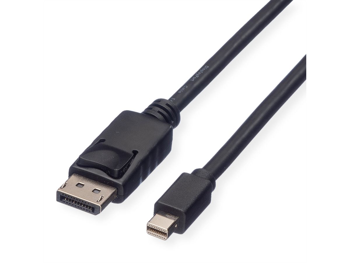 ROLINE DisplayPort Kabel, DP ST - Mini DP ST, schwarz, 3 m