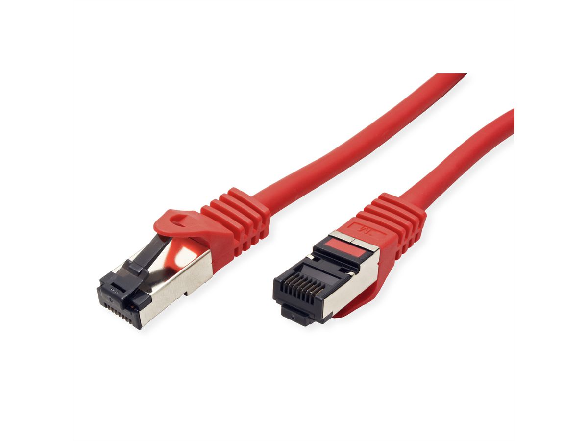 VALUE S/FTP-(PiMF-) Patchkabel Cat.8 (Class I), LSOH, PoE, Litzendraht, rot, 3 m