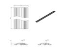DATAFLEX Addit Kabelschutz, gerade 433, schwarz, 180 cm