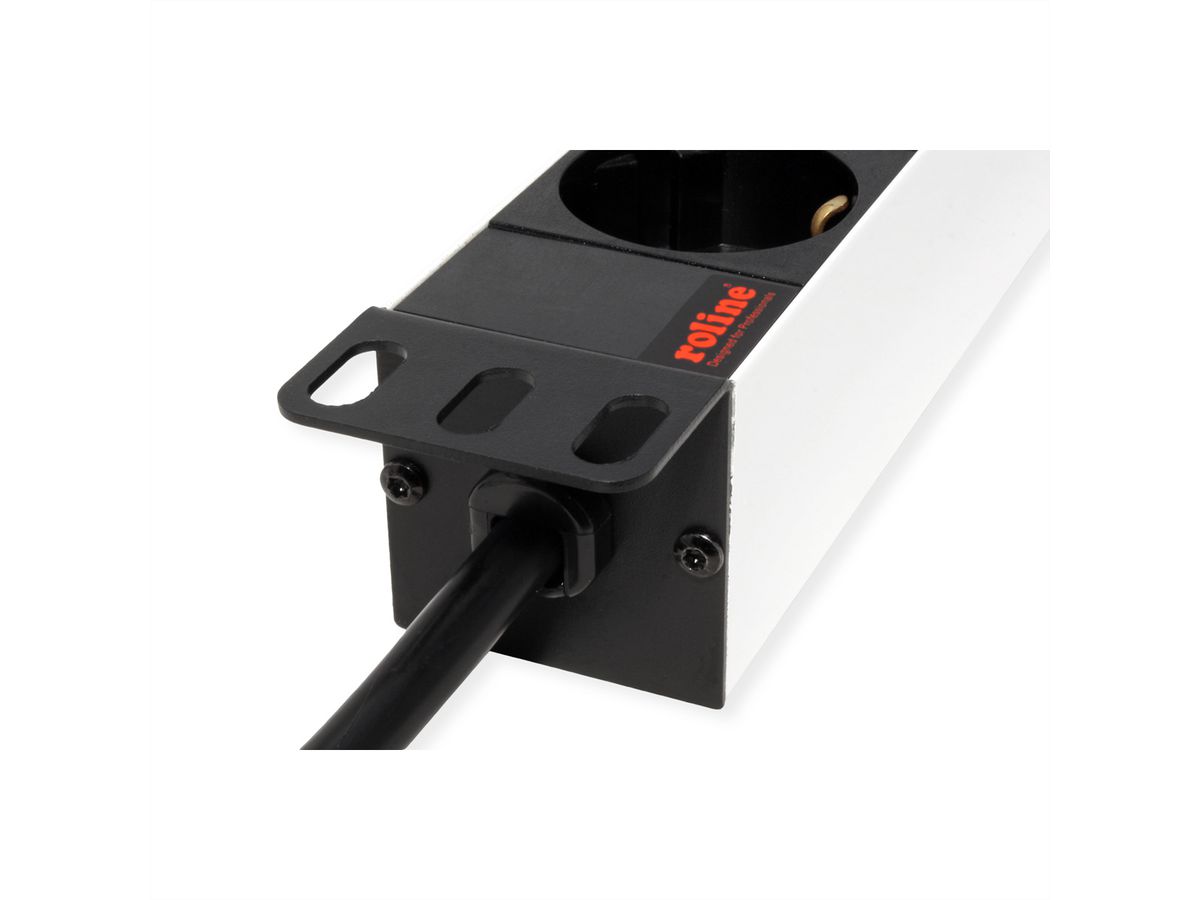 ROLINE 19-Zoll-Steckdosenleiste 9fach, silberfarben, 2 m