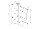 Hagor Adaptateur mural CPS - Single Rail, adapter for from wall installation