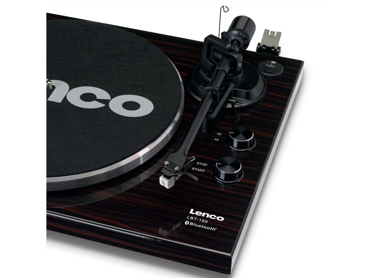 Lenco Platine vinyle LBT-189WA , noir / marron